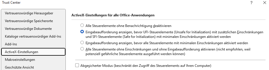 OKB-000325 | Kein VBA bzw. Word Vorlagen werden nicht ausgefüllt 2 OKB 000325 2